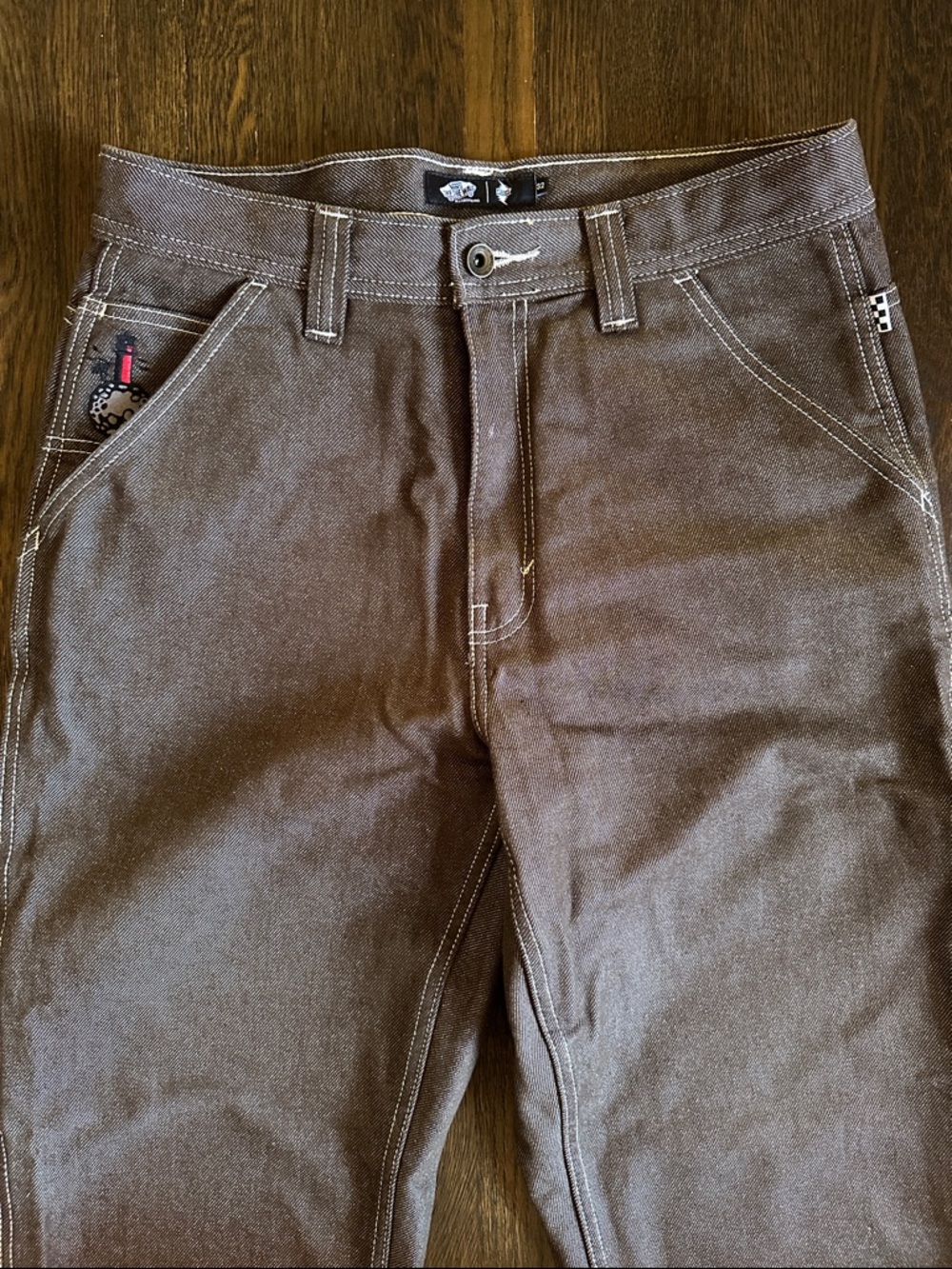Vans Men's Brown Carpenter Cargo Work Jeans Pants Loose Fit